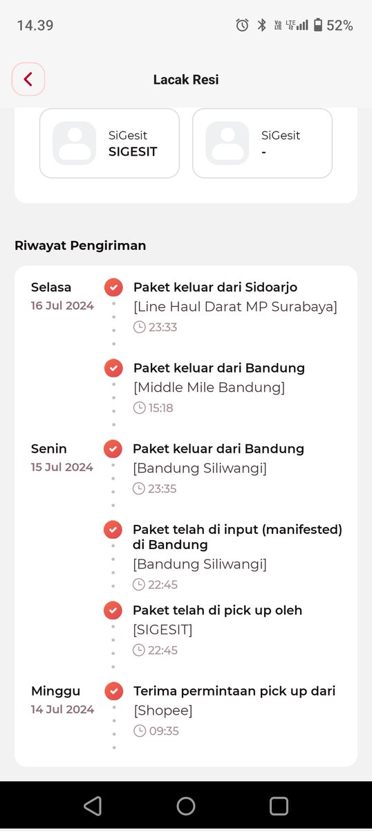 EmpitCollection's tweet photo. @sicepat_ekspres kak no awb 004327844605 dr hari Selasa koq gak berubah sii status nya. https://t.co/Dw2lbegxcX