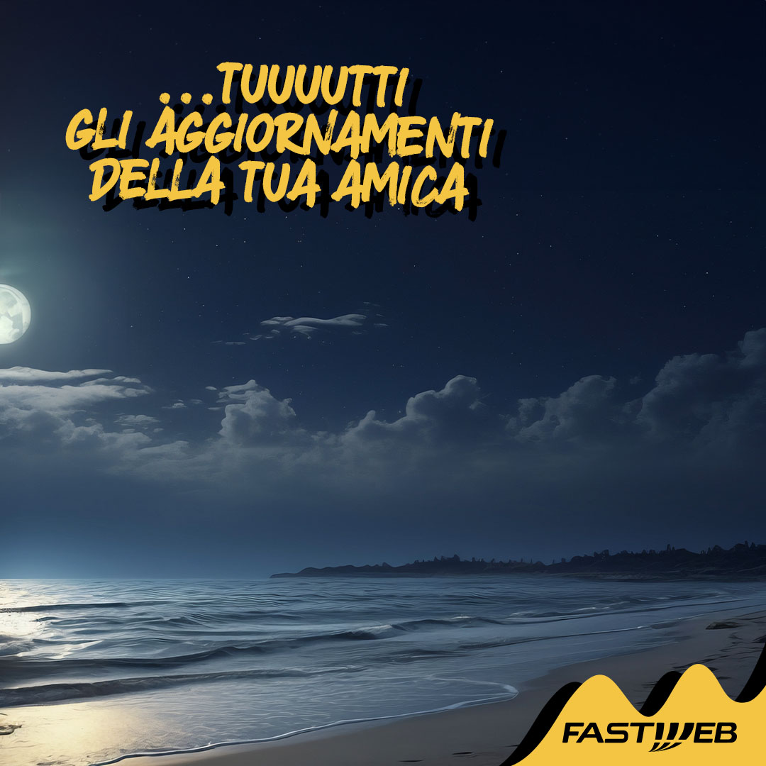 FASTWEB (@fastweb) on Twitter photo Che voglia parlarti della sua ultima crush o dell’eye contact con uno sconosciuto, con le nostre offerte mobile non perderai nessuna notizia della tua amica, neanche se ti trovi dall’altra parte del mondo.
Vivi l’estate più connessa di sempre! 🌎🗺️💛
bit.ly/UnitedSummer_ Che voglia parlarti della sua ultima crush o dell’eye contact con uno sconosciuto, con le nostre offerte mobile non perderai nessuna notizia della tua amica, neanche se ti trovi dall’altra parte del mondo.
Vivi l’estate più connessa di sempre! 🌎🗺️💛
bit.ly/UnitedSummer_