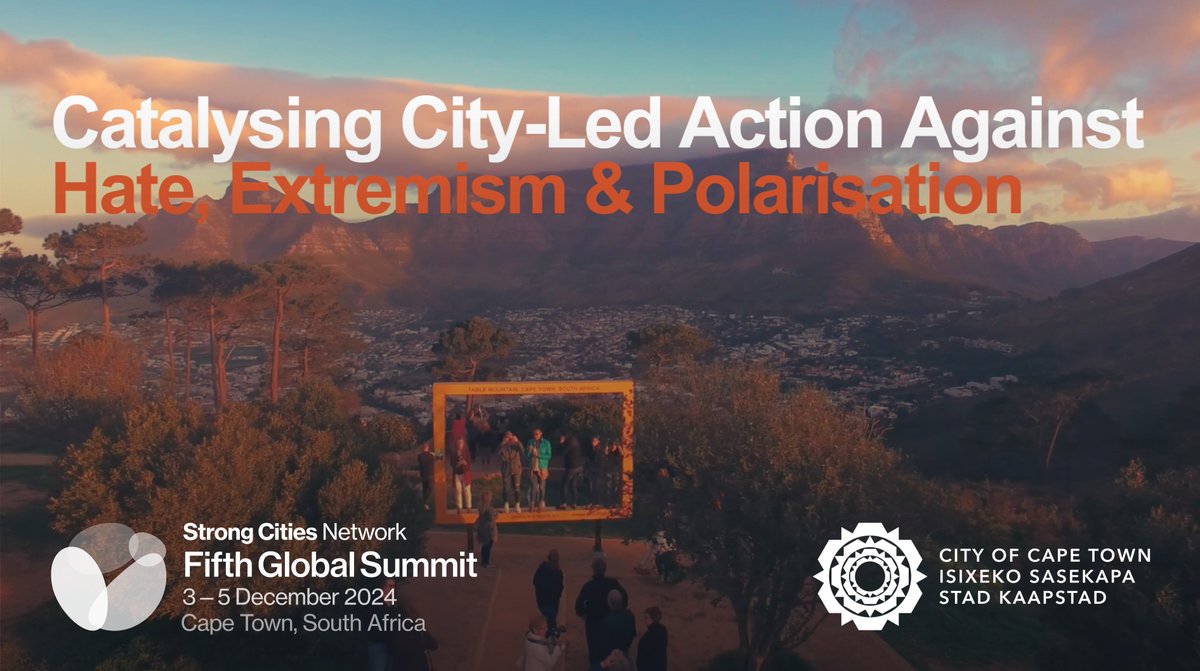 Strong_Cities's tweet photo. These will be key themes at #StrongCities Fifth Global Summit in December, co-hosted by the City of Cape Town 🇿🇦.
Today, & as we prepare to welcome #cities from around the world to #CapeTown, Mandela’s call to action will drive us forward. 4/4
@CityofCT | @EU_FPI | @StateDeptCT https://t.co/PraUnTU5BK