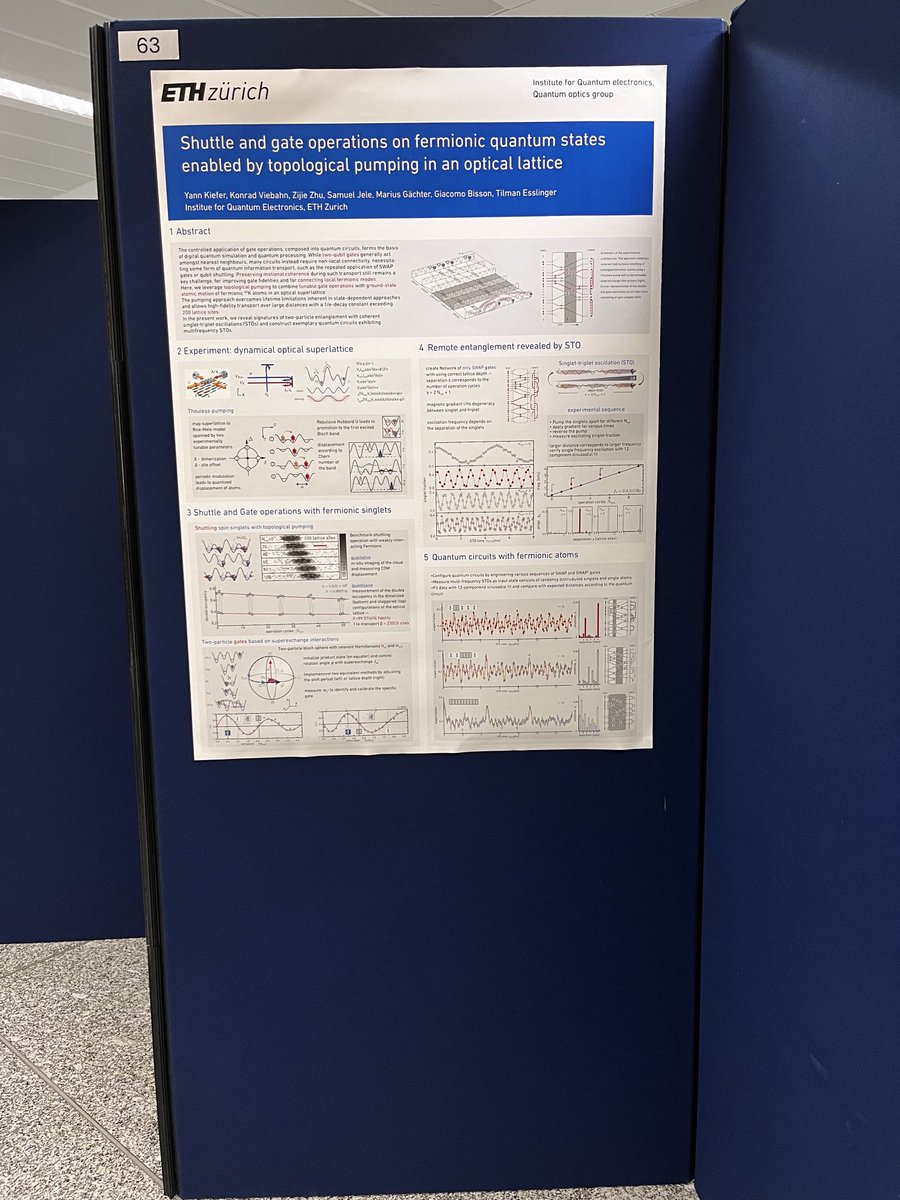 Looking forward to another day of great talks at <a href="/icap2024/">ICAP2024</a>

Check out our posters on Topological Pumping &amp; Interactions (D004) and Quantum circuits with fermionic atoms (D063)