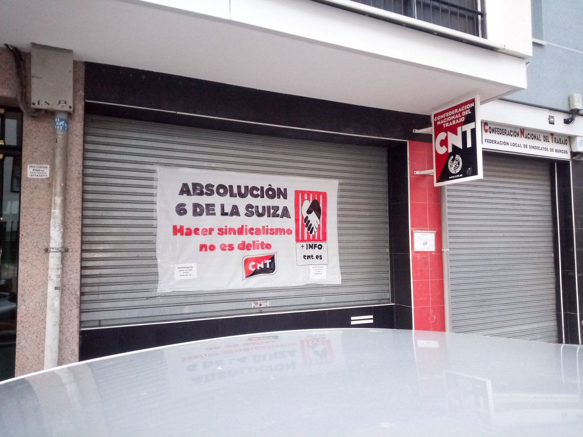 🚨🚨hoy 18J a las 20h en la plaza del Cid
#HacerSindicalismoNoEsDelito  en solidaridad con #Las6delasuiza