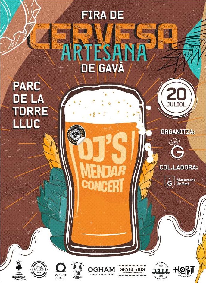 🍺Dissabte arriba a #Gavà la Fira de la Cervesa. Serà a partir de les 18.00h al Parc de la Torre Lluc
😋Podràs provar 8️⃣ marques de cervesa artesana.
A més de tapes per part del Gremi de Restauració de Gavà
A més hi haurà música amb el concert de Tonia Richii
Passeu-vos i gaudiu!