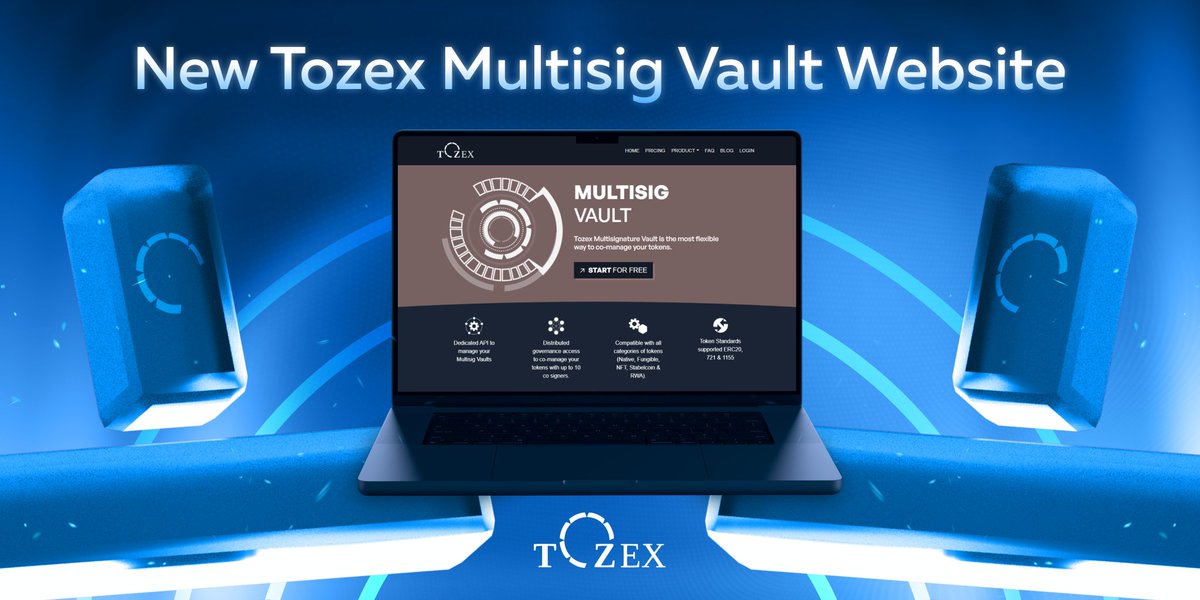 🔐 Tozex Multisignature Vault is the most flexible way to co-manage your tokens

Our platform ensures enhanced security and ease of use, allowing multiple users to jointly manage digital assets seamlessly 

Our new website ➡️ multisigvault.tozex.io

#Tozex #MultisigVault