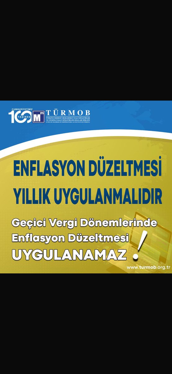 #enflasyonmuhasebesiyıllıkolmalıdır