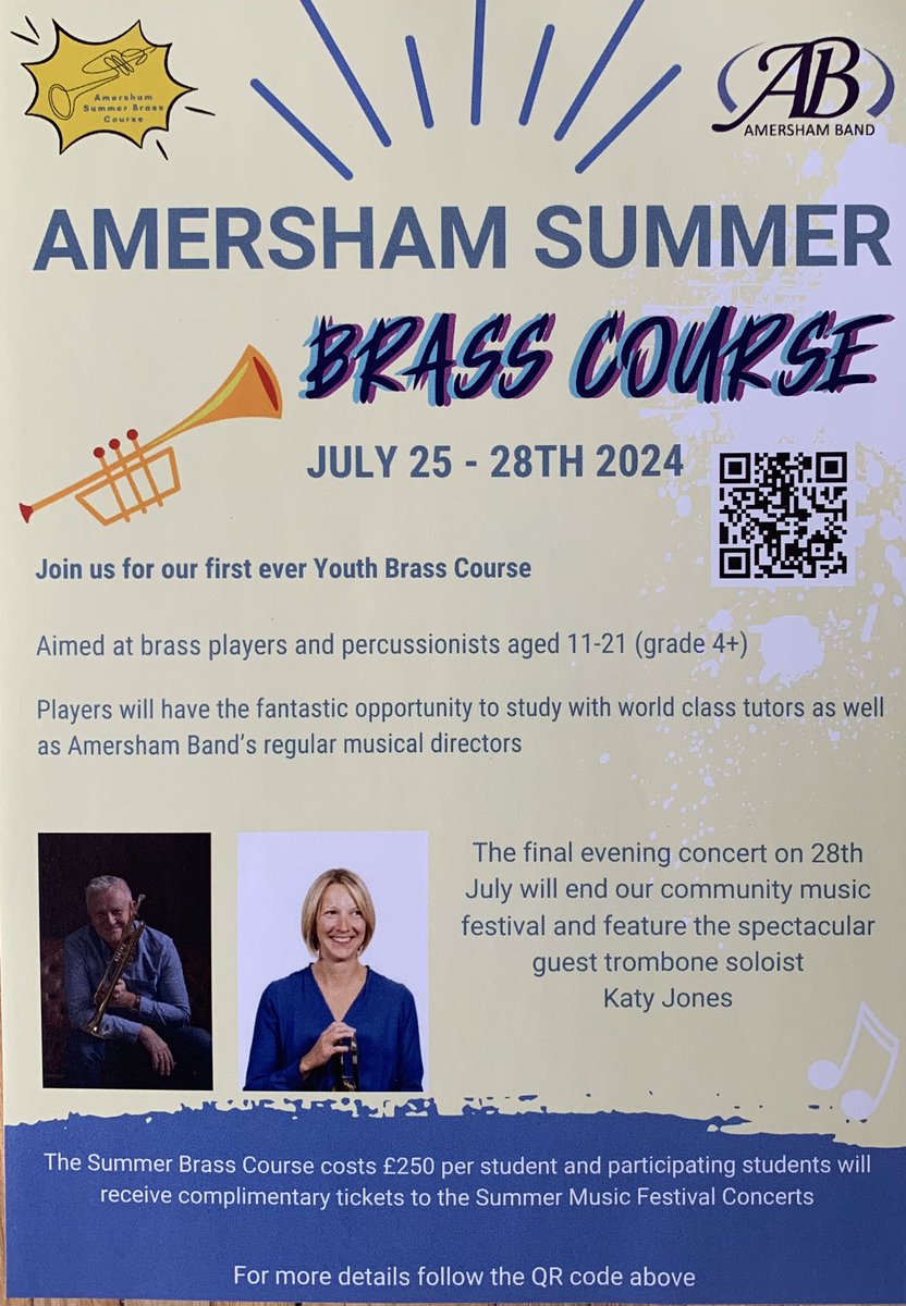 Paul Fisher (@paulfishermusic) on Twitter photo Still a few places available on the <a href="/amershamband/">Amersham Band</a> Summer Course next week! Don't miss out on the opportunity to work with a couple of the UK's v finest! @MikeMikelovatt <a href="/fineartskaty/">Katy Jones</a> 🎺🎶🎺
amershamband.com Still a few places available on the <a href="/amershamband/">Amersham Band</a> Summer Course next week! Don't miss out on the opportunity to work with a couple of the UK's v finest! @MikeMikelovatt <a href="/fineartskaty/">Katy Jones</a> 🎺🎶🎺
amershamband.com