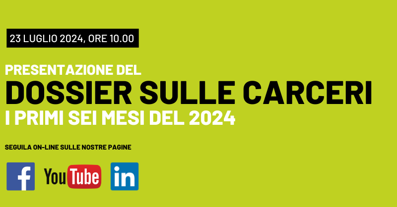 I suicidi, le proteste, il sovraffollamento.
I primi sei mesi del 2024 sono stati segnati da una preoccupazione crescente per quanto riguarda le condizioni di detenzione.

Questa è la situazione che presenteremo martedì prossimo con un nostro dossier.