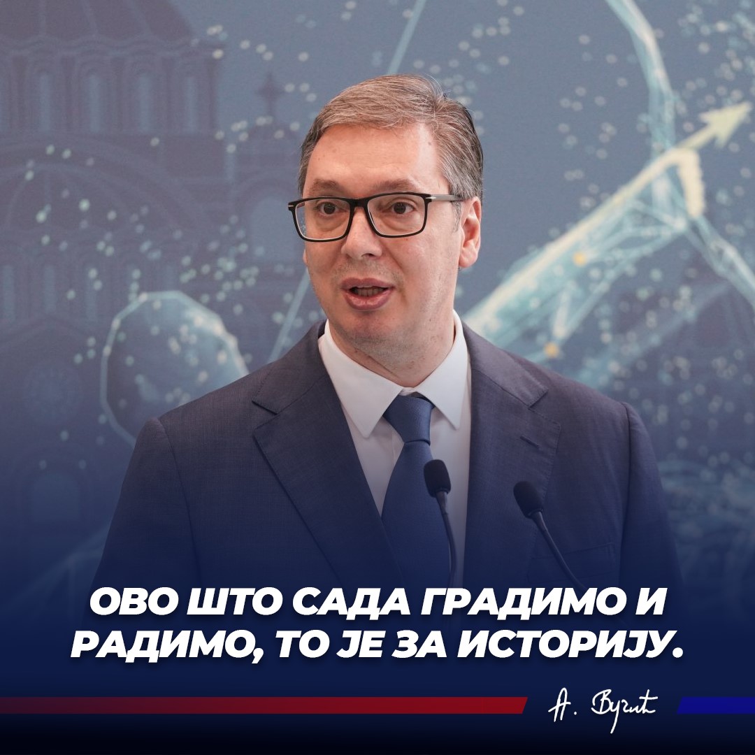 sns_srbija's tweet photo. Ово што сада градимо и радимо, то је за историју. 🇷🇸🇷🇸🇷🇸 @avucic #SNS #Srbija https://t.co/2npQMoKlNs