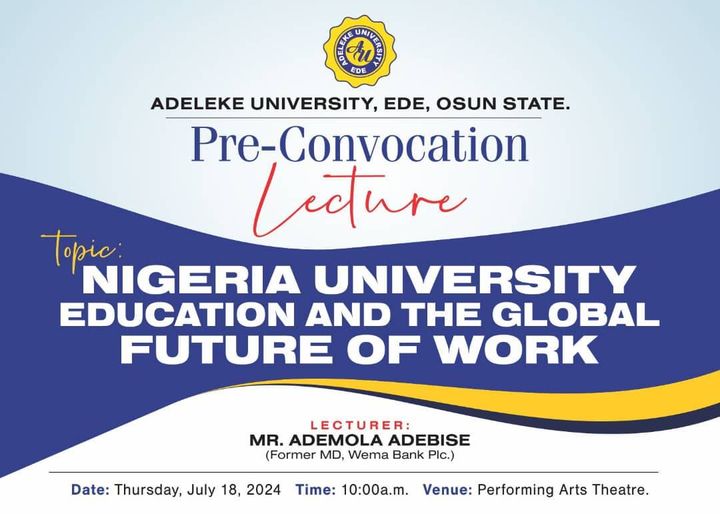 Pre-Convocation Lecture.