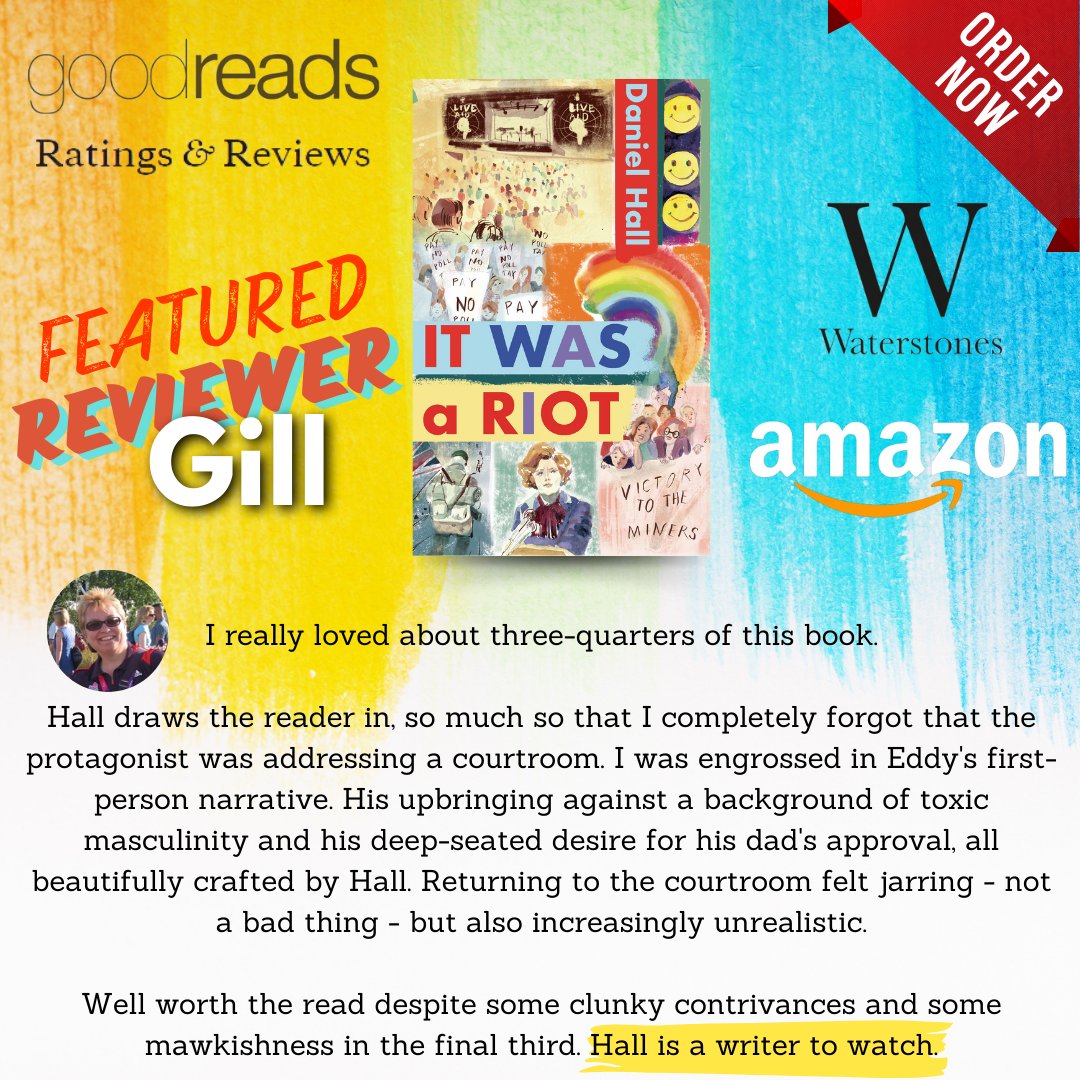 DanHallAuthor's tweet photo. 📚✨ "Hall is definitely a writer to watch!" - Gill. It Was a Riot by Daniel Hall is an engrossing read, despite some minor flaws. Eddy's journey through toxic masculinity and his longing for his dad's approval is beautifully crafted, making this book a must-read. https://t.co/tkIxYe5rw2