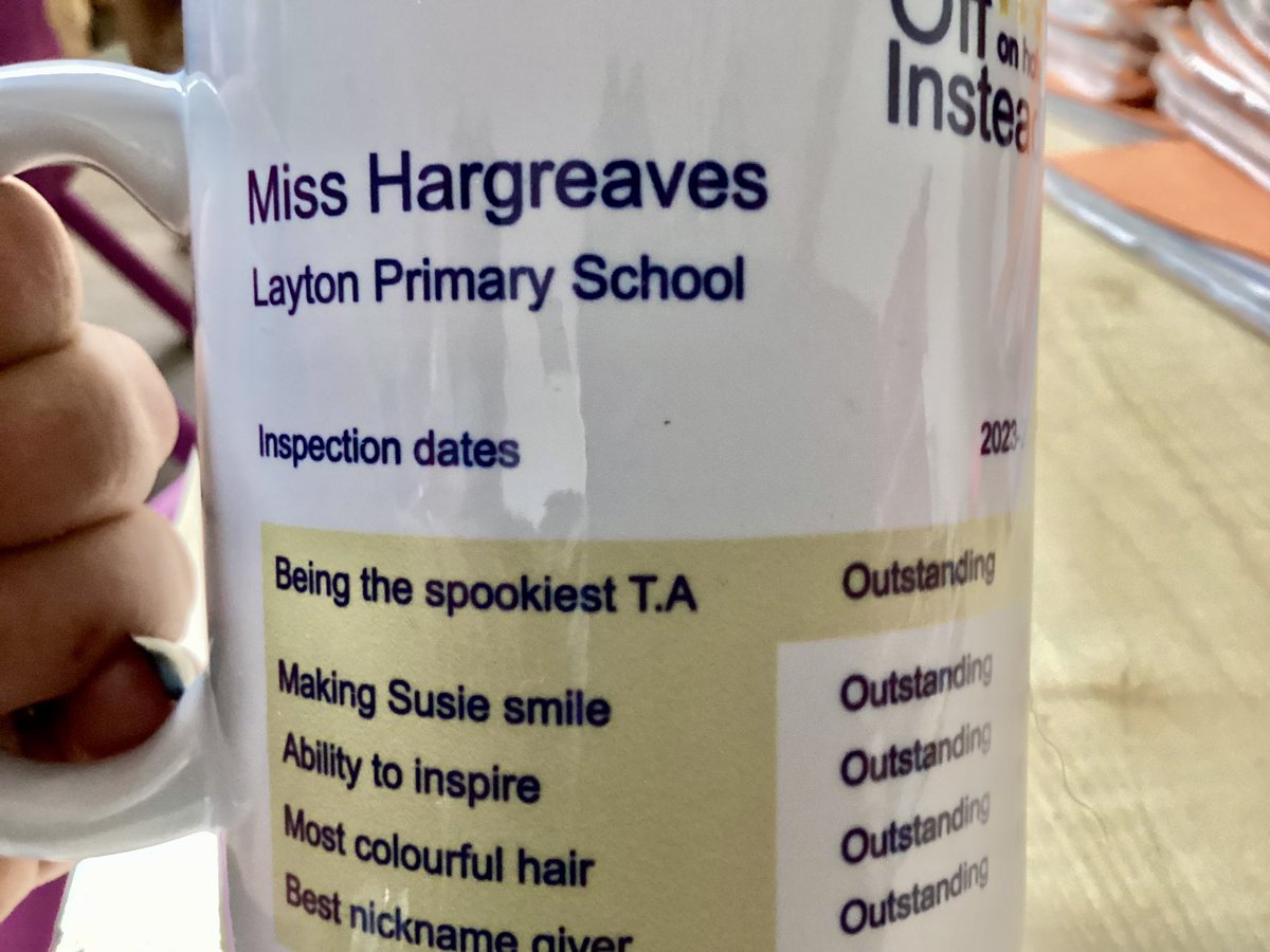 Well, my ofstead evaluation went well 🤣 ❤️ <a href="/Year1_Layton/">Year 1 Layton</a> #appreciation #thankyou