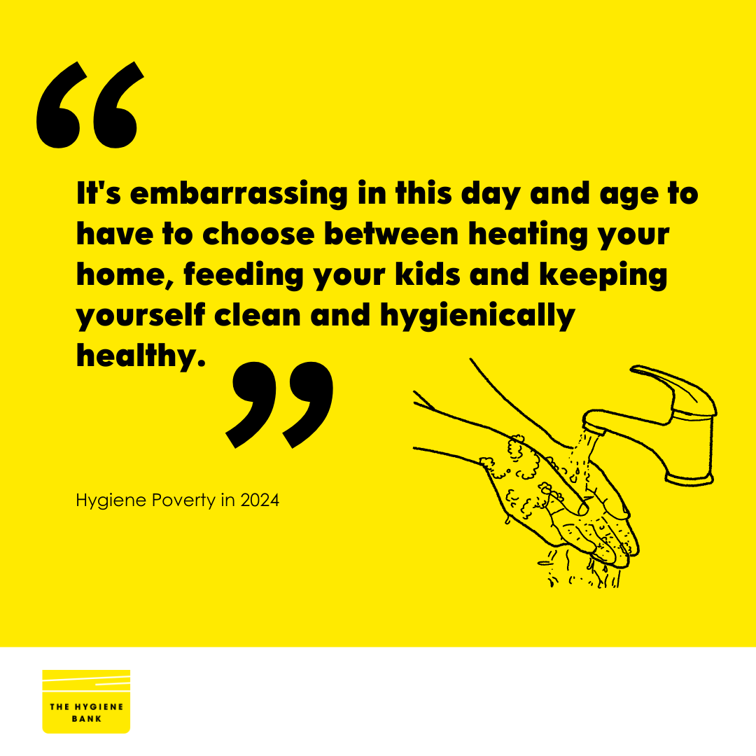 A staggering 69% of adults experiencing hygiene poverty are having to make the difficult decision between paying for essential needs like food and bills or purchasing basic toiletries. Donate now and help those pulled into hygiene poverty 👉thehygienebank.com/donate/