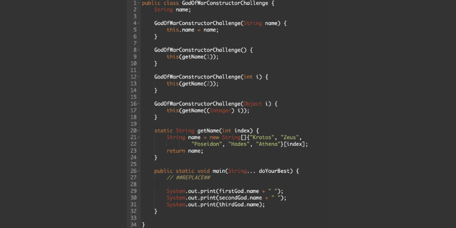 RafaDelNero's tweet image. Knowing about Constructors can help you create structured code where you construct an object in the best way as possible. Channel your inner 'God of War' for this Java Constructor Challenge! ⚔️
🔗 bit.ly/3QS67a1
#javachallengers #software #code #CodingChallenge