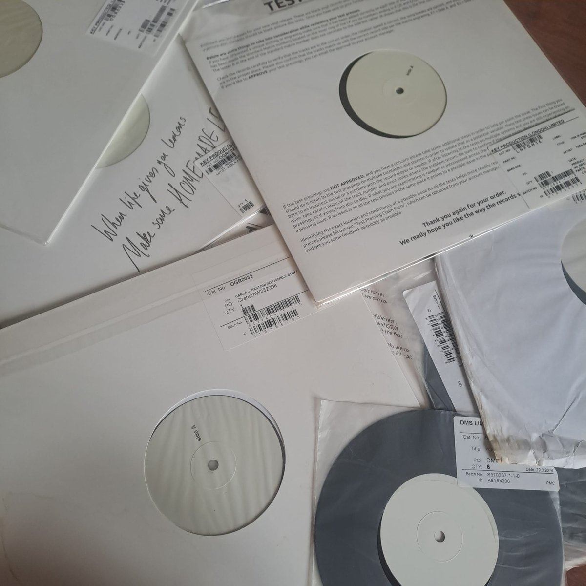Carla J Easton (@carlajeaston) on Twitter photo I'm about to put a bunch of test pressings up on my Kickstarter:
Including Sugar Honey
Homemade Lemonade
Impossible Stuff
Weirdo
Poster Paints
+
The <a href="/TeenCanteen/">TeenCanteen</a> DEBUT ALBUM, Sirens EP, & 7" single You're Still Mine
Musical memories in return to make NEW musical memories 🙏🍓⭐ I'm about to put a bunch of test pressings up on my Kickstarter:
Including Sugar Honey
Homemade Lemonade
Impossible Stuff
Weirdo
Poster Paints
+
The <a href="/TeenCanteen/">TeenCanteen</a> DEBUT ALBUM, Sirens EP, & 7" single You're Still Mine
Musical memories in return to make NEW musical memories 🙏🍓⭐