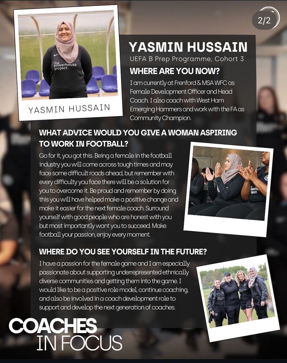 The Powerhouse Project coach in focus series. The series shares stories of success, growth and inspiration.Thank you The PHP  for giving me the opportunity to share some advice and my future ambitions and hopefully It will help inspire woman aspiring to work in football.