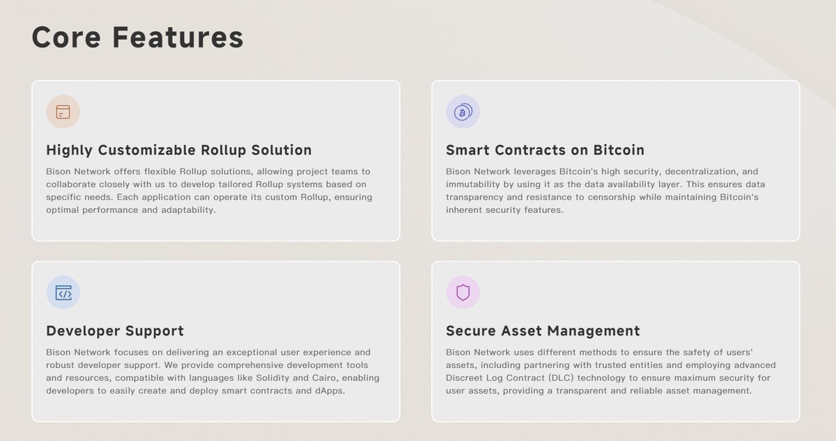Bison_Labs's tweet photo. We're excited to share that our official website at https://t.co/4QoRi9ypD3 has been updated! 🚀
Our core product features have been enhanced, making it easier for developers and project teams to build on #BisonNetwork, our zk-STARK sovereign solution.
Check out our new litepaper: https://t.co/PAViuRa7MY. It will guide you through the technical and product aspects of Bison Network.
Considering building your own rollup? #BisonLabs offers highly customizable solutions tailored to your needs. We’d love to discuss how we can support your project further. #RaaS
🤳Contact us: https://t.co/rGyARxRO6J