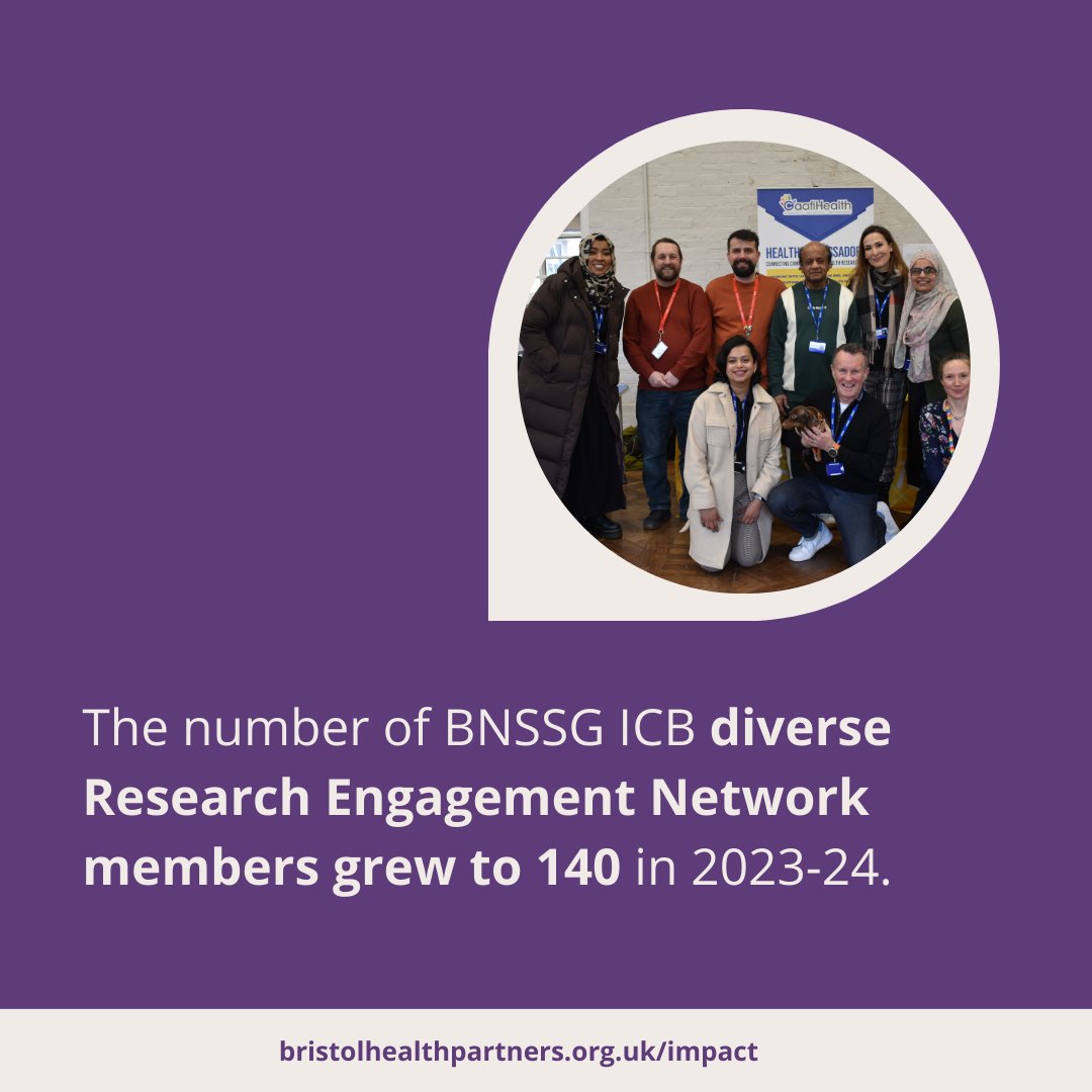 The @bnssg_icb diverse Research Engagement Network is a co-ordinated approach to making local research more equal, diverse and inclusive. 

Read more: bristolhealthpartners.org.uk/about/impact-r…

#PPI #EDI #diversity #inequalities #research #engagement #impact