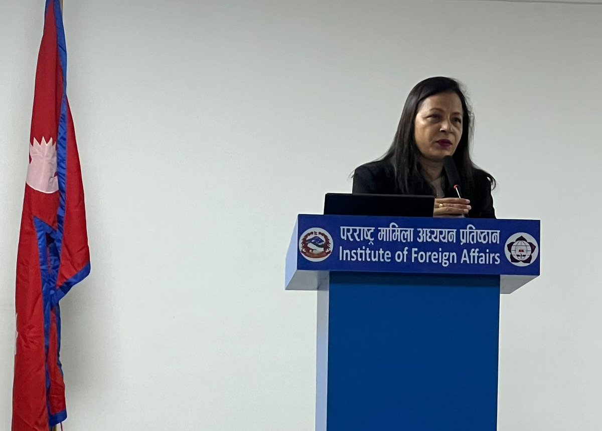 Basic Foreign Service Training- aimed at enhancing management &amp; policy skills among <a href="/MofaNepal/">MOFA of Nepal 🇳🇵</a> officials started on July 17.  Foreign Secretary <a href="/sewa_lamsal/">Sewa Lamsal</a> delivered keynote lecture highlighting issues of our Foreign Policy &amp; challanges facing future leaders of Nepali diplomacy.