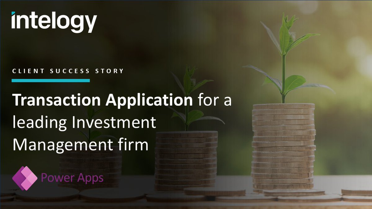 [Client Success Story] We worked with a UK-based Investment Management firm to deliver a Transaction Application to coordinate investment transaction checks. intelogy.co.uk/casestudies/tr…
