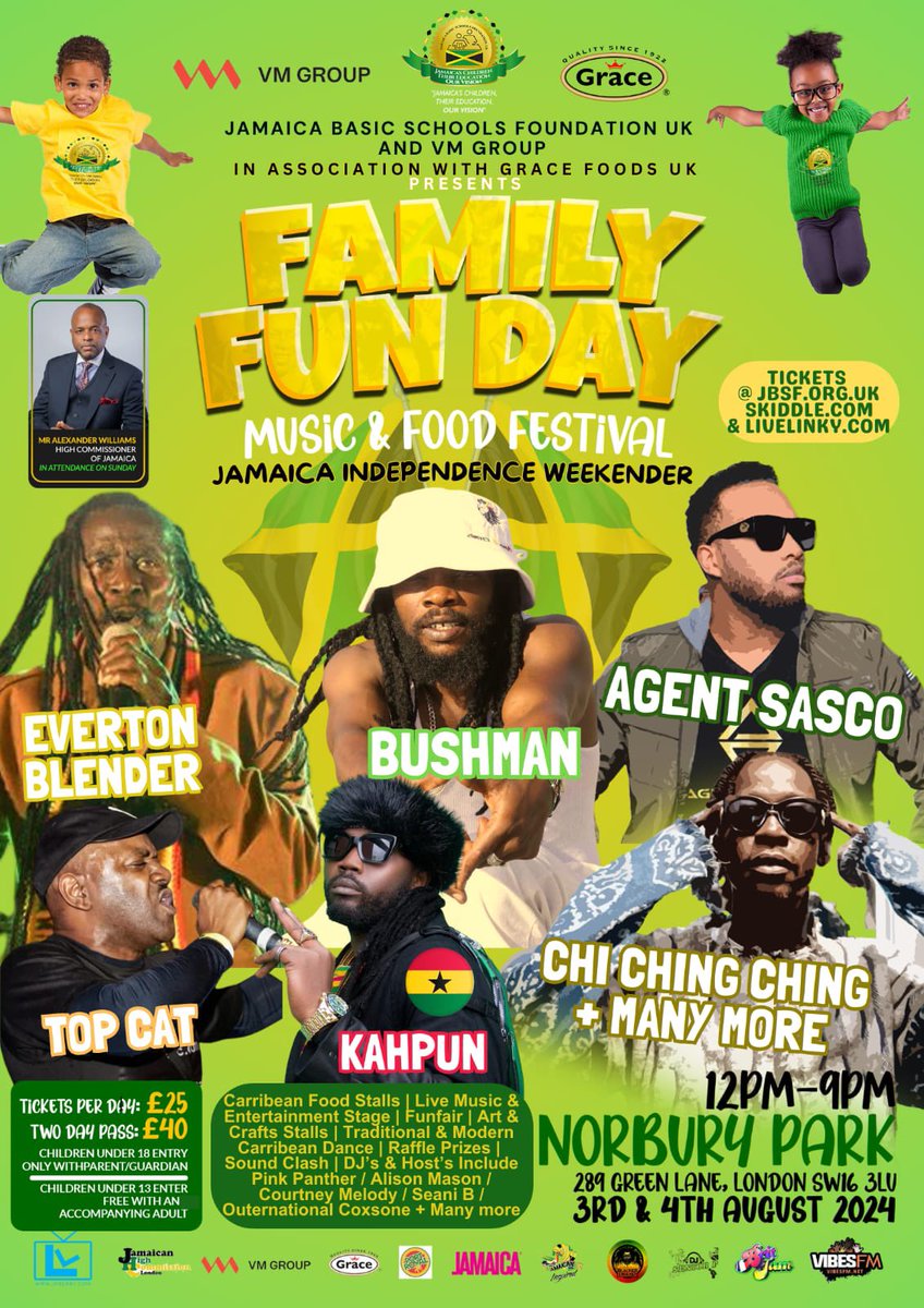 Kahpun_'s tweet photo. Family Fun Day Music & Food Festival on the 3rd & 4th of August @Norbury Park,London 🌬️It’s the Jamaica 🇯🇲 Independence Weekender🔥& I’m representing Ghana🇬🇭 Kindly Grab your tickets now before it run out🎟️ #JamaicaBasicSchoolsFoundationuk #VMGroup #GraceFoodsUk #VirgoCreatives🏴 https://t.co/eY81lOUcJV