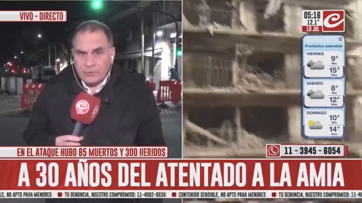 30 años del atentado a la AMIA. 
Bajo el lema “el terrorismo sigue, la impunidad también”, los familiares de las víctimas renovarán el pedido de justicia. Informa <a href="/MarceloMuchi/">Marcelo Muchi</a> para #EsMuyTemprano <a href="/CronicaTV/">Crónica</a>