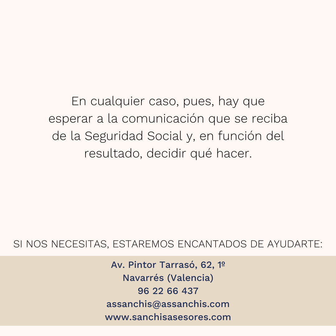 ¡Comunicado muy importante para autónomos!

El BOE fija los plazos para que los autónomos regularicen sus cotizaciones a la Seguridad Social del año 2023

Si nos necesitas, estaremos encantados de ayudarte:

96 22 66 437
assanchis@assanchis.com
sanchisasesores.com