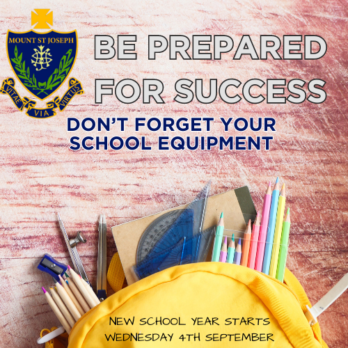 MSJBolton's tweet photo. The first term of the new school year starts next Wednesday, so don't forget to bring all the equipment you need for school. #MSJCommunity #NewSchoolYear #StartOffRight #LetsSmashThis #BePrepared https://t.co/txATxNsdO8