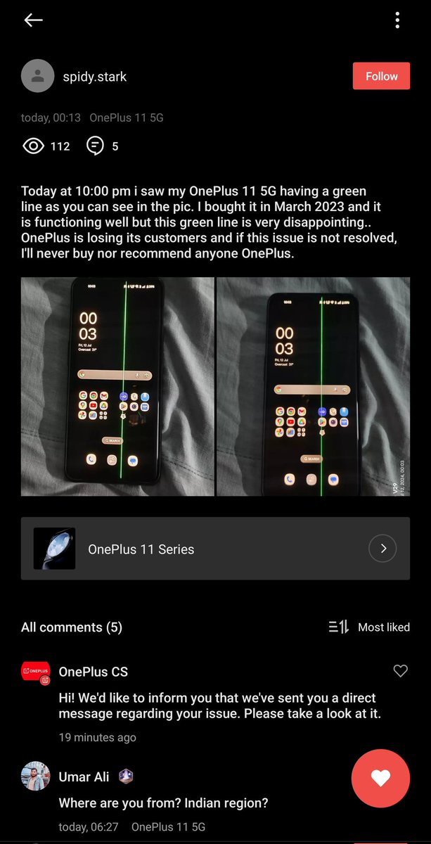 Bharath38569863's tweet image. In the last 5 years the OnePlus Customers Suffering Green line Display issue, Still you continue the problem why? it's your business tricks #BanOneplus #BoycottOneplus