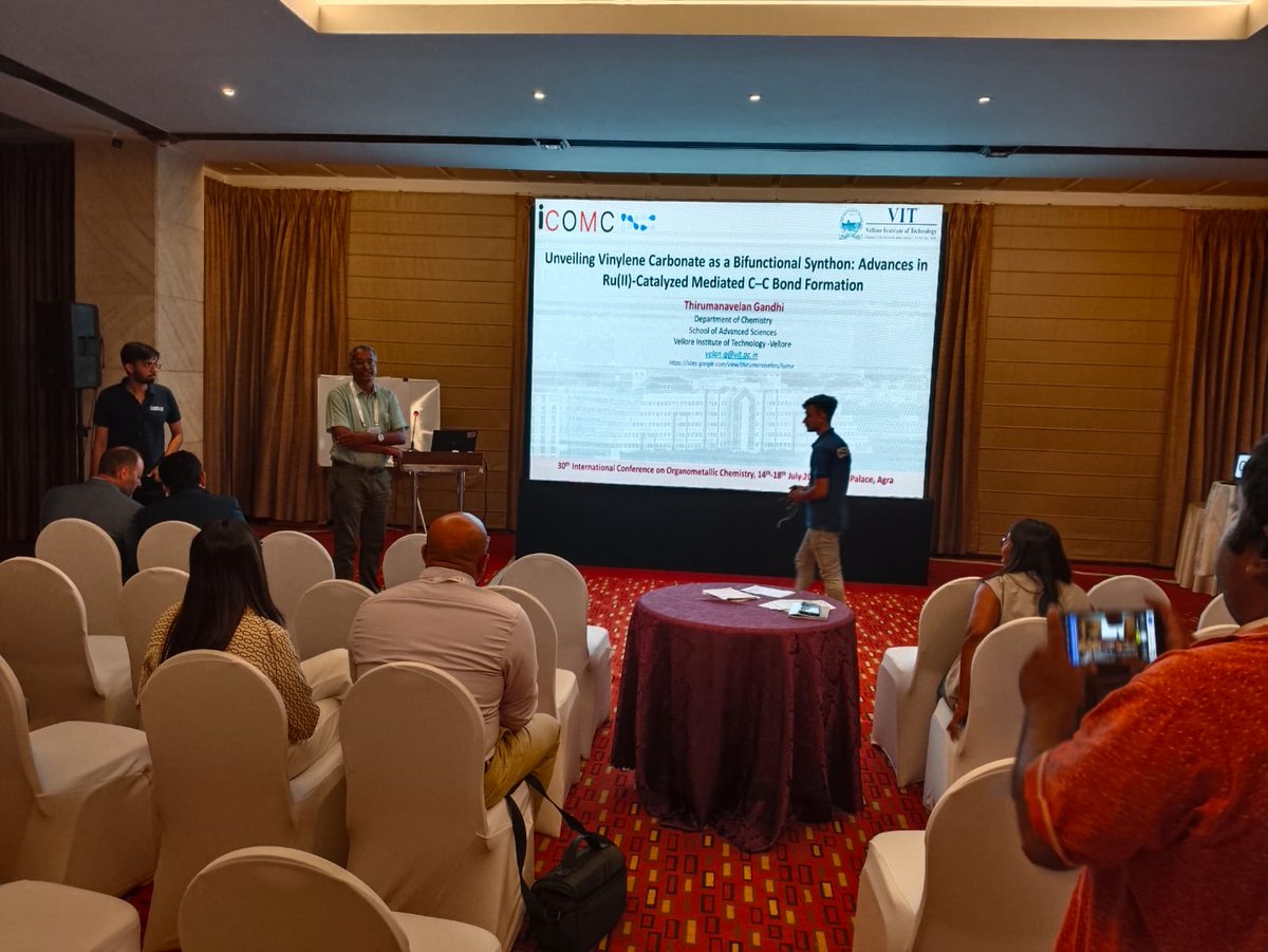 Thirumanavelan Gandhi (@velang8) on Twitter photo Attended the biggest Organometallic meeting @ #ICOMC2024, AGRA. Thanks to organizers <a href="/berachm/">jitendra k. bera</a> <a href="/dm_lab/">DM Lab IIT Bombay</a> & Prof. Swadin. Attended the biggest Organometallic meeting @ #ICOMC2024, AGRA. Thanks to organizers <a href="/berachm/">jitendra k. bera</a> <a href="/dm_lab/">DM Lab IIT Bombay</a> & Prof. Swadin.