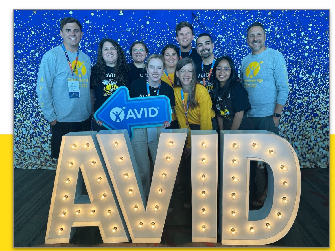 TomCardamone's tweet photo. It’s been a phenomenal week of learning with this great crew this week!  Thank you @AVID4College, @HornetAVID, and @HarvardD50 for the opportunity!  Can’t wait to bring back our updated structures and goals to @HarvardJrHigh next month! #HarvardRising https://t.co/tcuzuG7Cwy