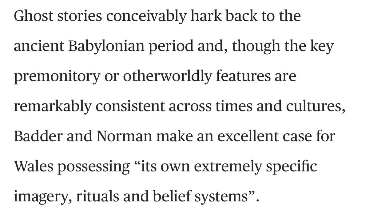 Ghosts was truly a labour of folkloric love, so it’s fantastic to see reviews, like this latest from <a href="/Freeburian/">𝐃𝐚𝐫𝐫𝐞𝐧 𝐅𝐫𝐞𝐞𝐛𝐮𝐫𝐲-𝐉𝐨𝐧𝐞𝐬</a>, still materialising! 👻

I’ll also wager this is the first time Hanes Plwyf Llanegryn and Ysten Sioned have ever been referenced in <a href="/TheTLS/">The TLS</a>…

tinyurl.com/aspsjjrs