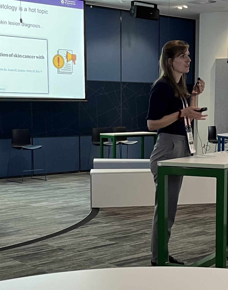 <a href="/UQDRC/">UQ Dermatology Research Centre</a>’s PhD candidate <a href="/ChantalRutjes/">Chantal Rutjes</a> elegantly explained her research on how AI can help with detecting changes in lesions over time <a href="/AsdrResearch/">ASDR-Dermatology Research</a> #ASDR2024

Well done Chantal!! 👏👏👏

#FrazerInstUQ <a href="/TRI_info/">Translational Research Institute</a> <a href="/UQMedicine/">UQ Medicine</a>