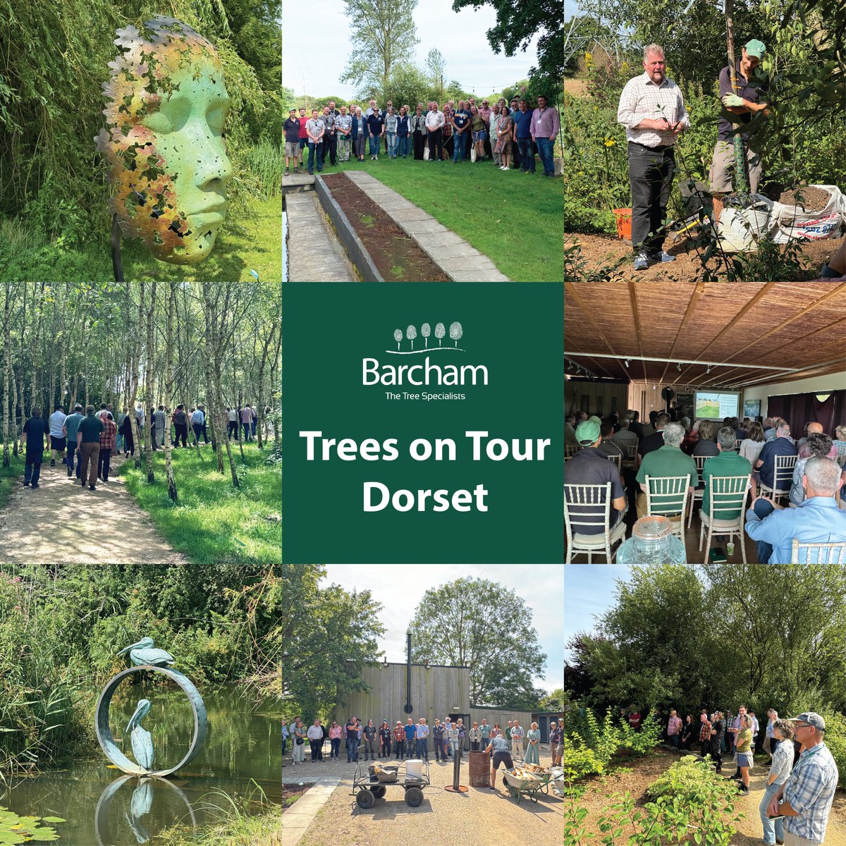 Barchamtrees's tweet photo. We've had another fantastic and engaging Trees on Tour event, at the stunning Sculpture by the Lakes 🌿

Thank you again to all of our speakers and the Barcham team, we couldn't do it without you! 

#lakes #sculptures #art #dorset #freeevent #treesontour #architects #planting https://t.co/rlk4G17J18