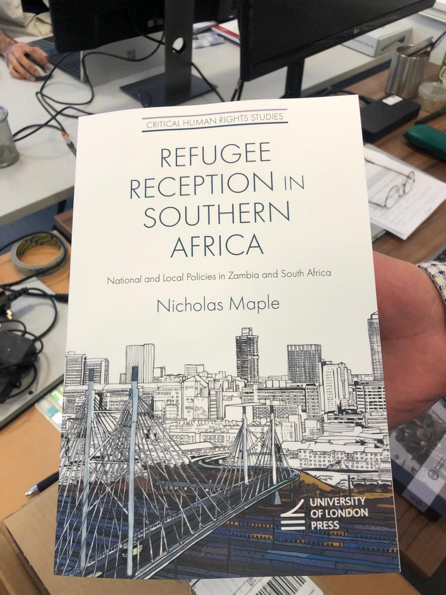 Nicholas Maple (@nicholasmaple1) on Twitter photo Some summer reading - my book "Refugee Reception in Southern Africa" with <a href="/UoLPress/">University of London Press</a> is out today!
It's open access so you can download it for free or order a paperback version here:
uolpress.co.uk/book/refugee-r…
<a href="/RLI_News/">Refugee Law Initiative</a> <a href="/SASNews/">School of Advanced Study, University of London</a> <a href="/UoLondon/">University of London</a>
<a href="/ACMSWits/">ACMS Wits University</a> Some summer reading - my book "Refugee Reception in Southern Africa" with <a href="/UoLPress/">University of London Press</a> is out today!
It's open access so you can download it for free or order a paperback version here:
uolpress.co.uk/book/refugee-r…
<a href="/RLI_News/">Refugee Law Initiative</a> <a href="/SASNews/">School of Advanced Study, University of London</a> <a href="/UoLondon/">University of London</a>
<a href="/ACMSWits/">ACMS Wits University</a>