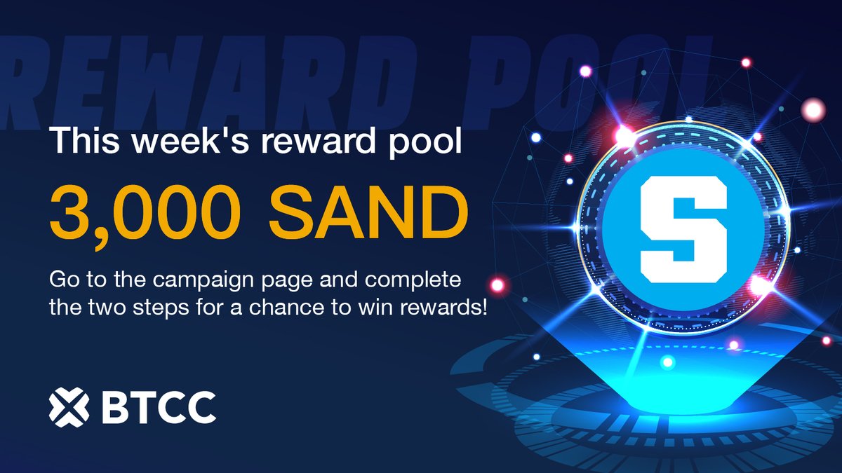 BTCCexchange's tweet photo. 📢 #WeeklyAirdrop 🌟 
We're giving away 3,000 $SAND to 10 lucky followers! 🔥

🙋🏻‍♂️To participate: 
Visit our campaign page (link below), scroll to the bottom, and complete 2 tasks.

👉🏻Campaign page:
https://t.co/3cUOgySlap  

⏰We'll pick 10 winners on July 23 to share 3,000 $SAND!  

#BitcoinOnBTCC #BTCCexchange