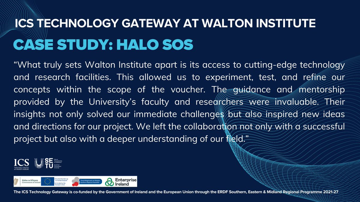 Walton Institute (@waltoninst) on Twitter photo 😇Learn more about how the ICS Technology Gateway at Walton Institute worked with HaloSOS to help them achieve their goals through the <a href="/Entirl/">Enterprise Ireland</a> Innovation Voucher programme ➡️
waltoninstitute.ie/industry/case-…
#EUinmyregion #InnovationVoucher #CaseStudy 😇Learn more about how the ICS Technology Gateway at Walton Institute worked with HaloSOS to help them achieve their goals through the <a href="/Entirl/">Enterprise Ireland</a> Innovation Voucher programme ➡️
waltoninstitute.ie/industry/case-…
#EUinmyregion #InnovationVoucher #CaseStudy