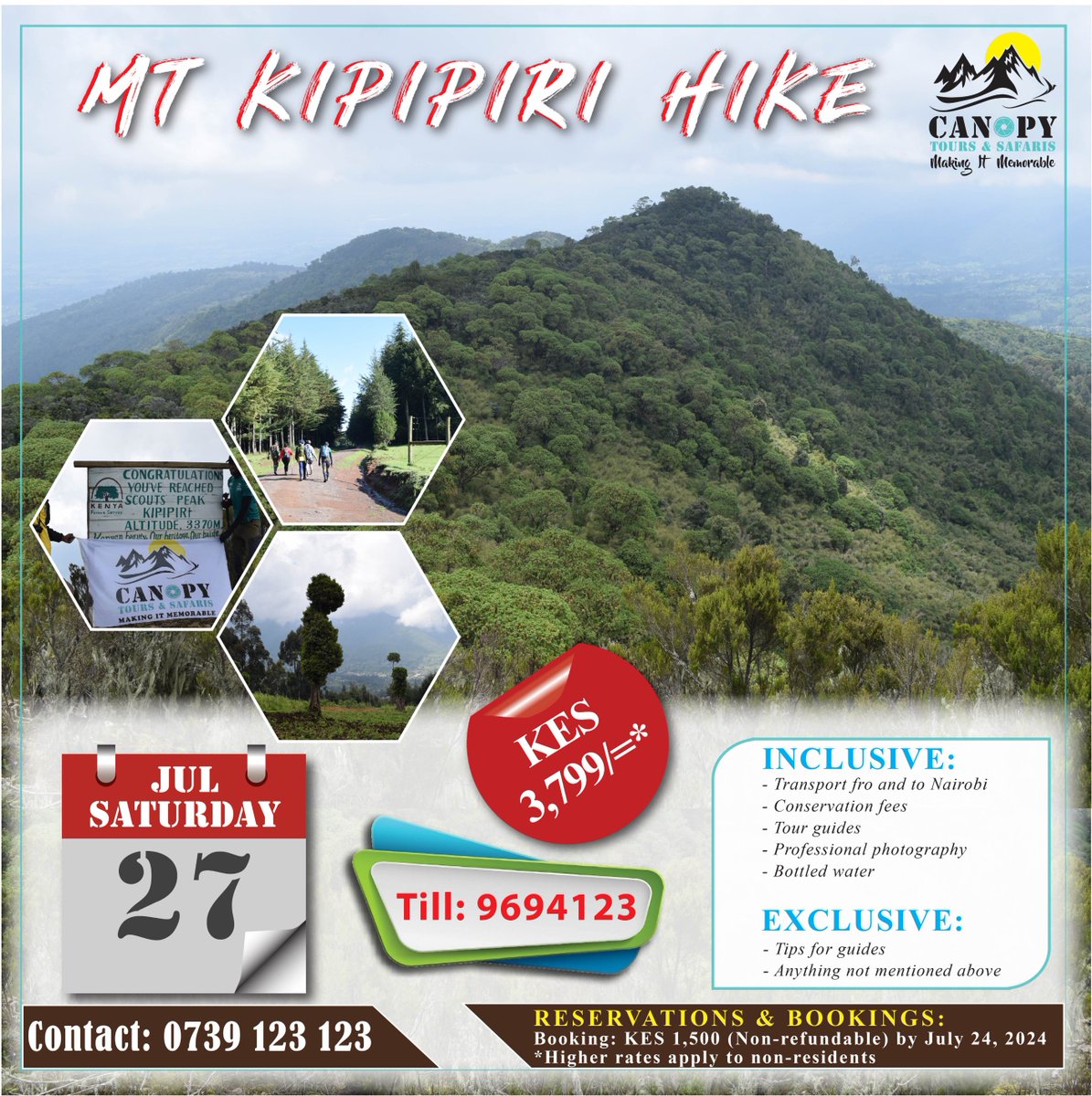 ToursCanopy's tweet photo. On Saturday, July 27, 2024, we head to Mt Kipipiri, Nyandarua County.

This serene trail overlooks the Happy Valley (Wanjohi Valley), an item straight from the 1987 movie by the same name.

Join us on this link: https://t.co/gNKCLfOZ4g

Let's go and #MakeMemories https://t.co/hpEGDSnQ88