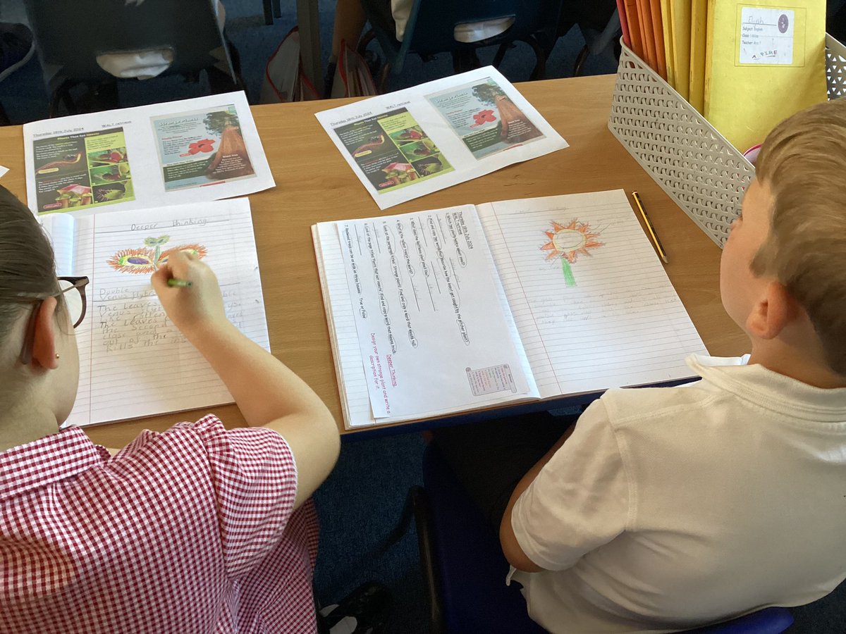 JORPS_1's tweet photo. #JORPSY2 have enjoyed today’s deeper thinking in their reading lesson. After completing some retrieval questions, they were asked to design their own ‘strange plant’! #imaginativethinking https://t.co/lUbr9QvUDP