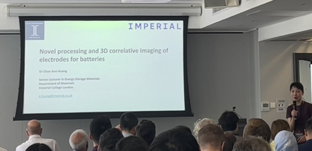 Ifan Stephens (@ifanstephens) on Twitter photo Standing room only for Ann Huang <a href="/ImpMaterials/">Imperial Materials</a> excellent invited talk at #ssi24 on “Novel Processing and 3D correlative imaging of electrodes for batteries” <a href="/FaradayInst/">Faraday Institution</a> Standing room only for Ann Huang <a href="/ImpMaterials/">Imperial Materials</a> excellent invited talk at #ssi24 on “Novel Processing and 3D correlative imaging of electrodes for batteries” <a href="/FaradayInst/">Faraday Institution</a>