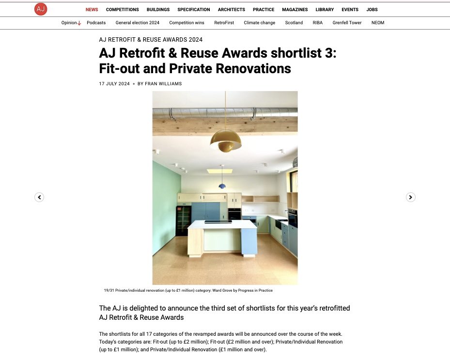 A bit of a pinch me moment but we’re beyond delighted that we have been shortlisted in the <a href="/ArchitectsJrnal/">Architects’ Journal</a> Retrofit and Reuse Awards for our <a href="/AECBnet/">AECB</a> certified #retrofit. Congratulations to everyone nominated in the category. See you in September!