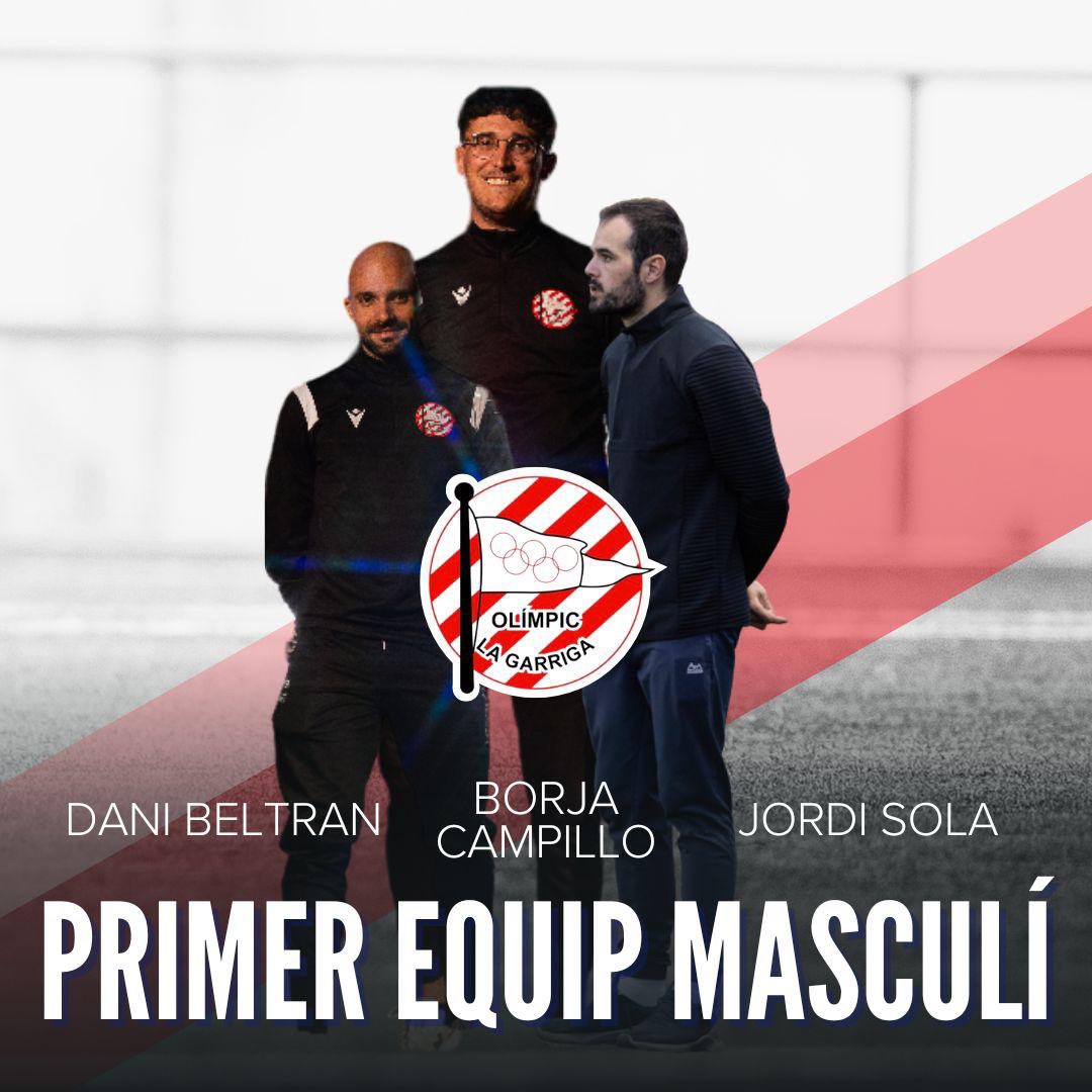CFOlimpic's tweet photo. 🔴🔴 OFICIAL❗️

🤝🏽Borja Campillo serà el nou entrenador del Primer Equip per la temporada 24/25. 
  
🆕L’acompanyaran Jordi Sola i Dani Beltran, qui completen el nou Cos Tècnic. 
  
#CFOLG
#goreds🔴🔴 https://t.co/UlXqRf05Mr