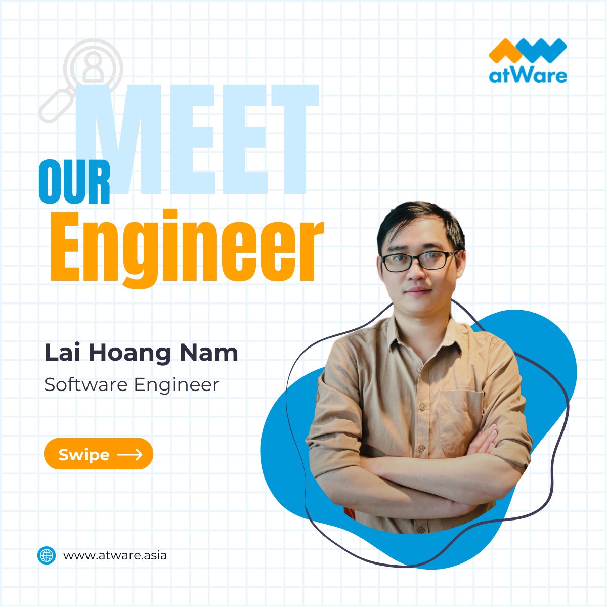 atwarevn's tweet photo. 🌟𝗠𝗲𝗲𝘁 𝗡𝗮𝗺-𝘀𝗮𝗻, 𝗢𝘂𝗿 𝗦𝗼𝗳𝘁𝘄𝗮𝗿𝗲 𝗘𝗻𝗴𝗶𝗻𝗲𝗲𝗿 𝗮𝘁 𝗮𝘁𝗪𝗮𝗿𝗲!🌟

We’re excited to shine a spotlight on Nam-san. His expertise drives projects forward and ensures client satisfaction. 

#atwarevn #SoftwareEngineer #MeetOurTeam https://t.co/CFz5NTd32B