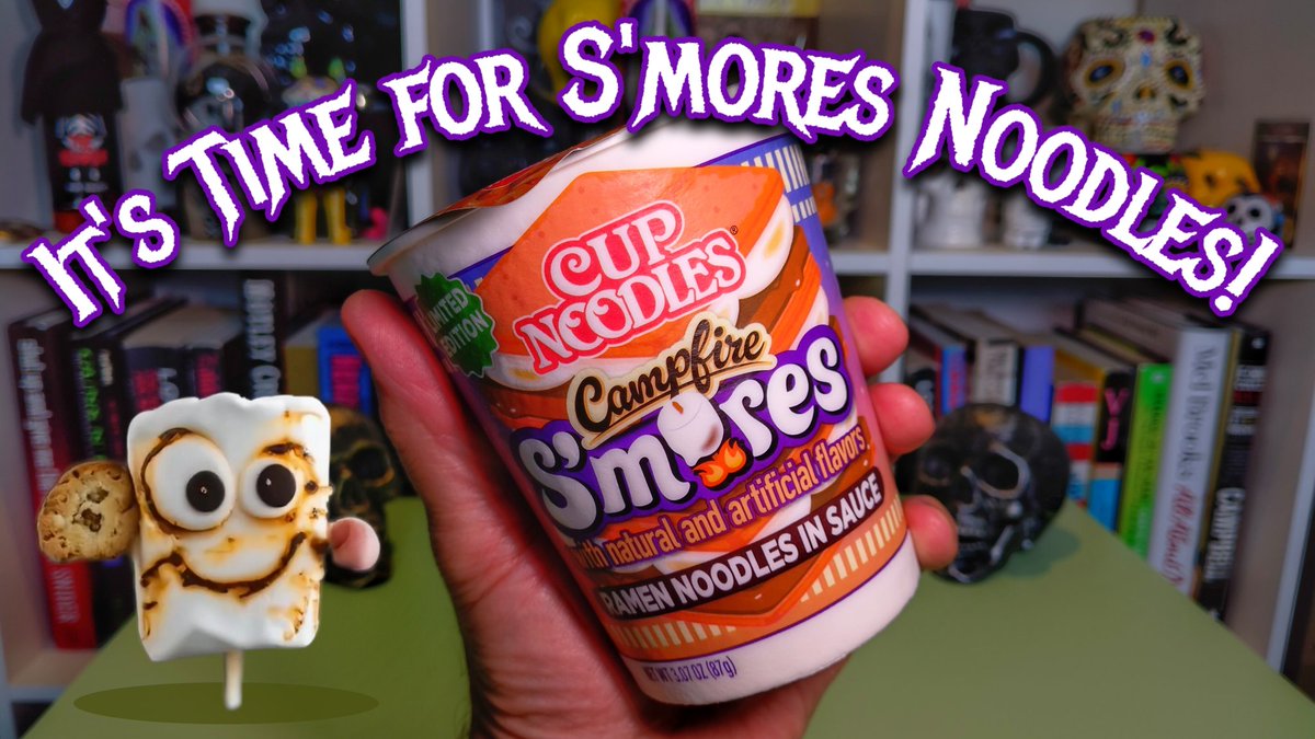 ChrisShadowens's tweet photo. It's Noodle Timeβ’ again in the studio! This time, a somewhat divisive trick-flavor from the folks at Cup Noodles. ππ€ #IsItAnyGood #Smores #Ramen https://t.co/gDFzwaANvj https://t.co/t3dB0XeTAz
