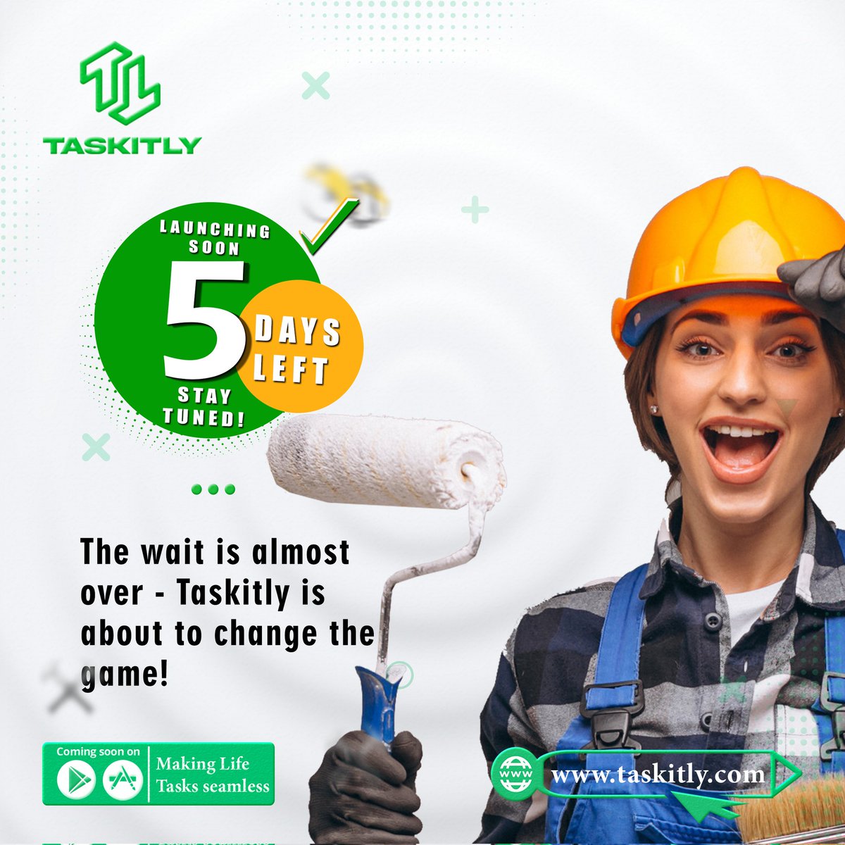 Truesella's tweet photo. π The anticipation is real!
Only 5 days left until Taskitly redefines home services. Your support means everything to usβ we're almost there! #TaskitlyLaunch #5DaysToGo #HandymanRevolution #Taskitly https://t.co/1h8A6flynh