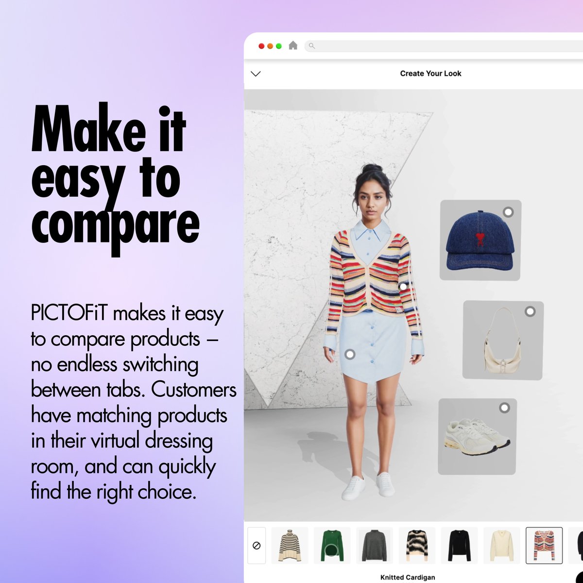 reactivereality's tweet image. Choice overload leads to decision fatigue. PICTOFiT combines all the steps to simplify your shopping experience. Make shopping easy and enjoyable!
More information on s.reactivereality.com/4d8qY1v 

#PICTOFiT #Ecommerce  #VirtualTryOn #VirtualDressingRoom #OnlineShopping #FashionTech
