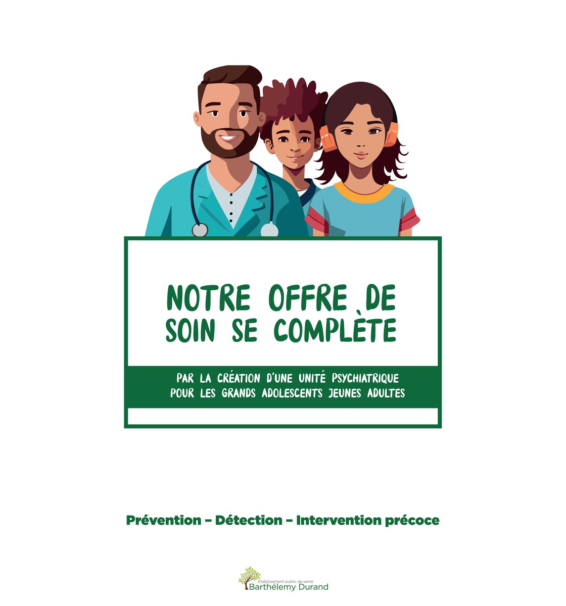 EPSBD91's tweet photo. 🧠 Santé Publique : Détection Précoce des Troubles Psychiatriques 🧠

Nous avons créé l'Unité GAJA avec 26 lits supplémentaires pour les 16-25 ans. Plus l'intervention est précoce, plus elle est efficace !

#SantéMentale #UnitéGAJA #SantéPublique https://t.co/GhgGMScp6k