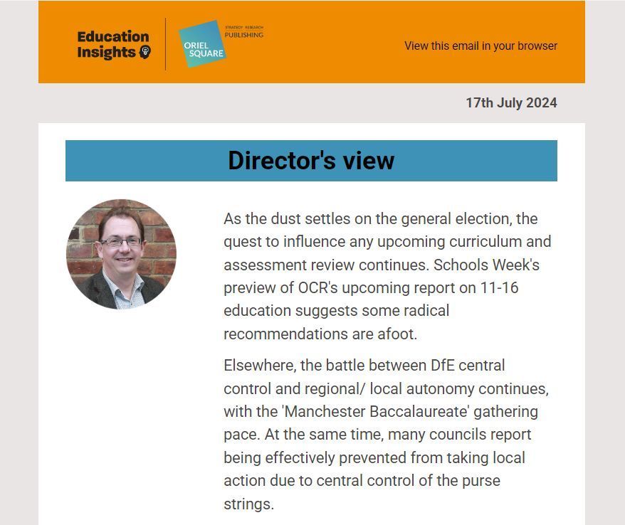 Education Insights from Oriel Square tweet media