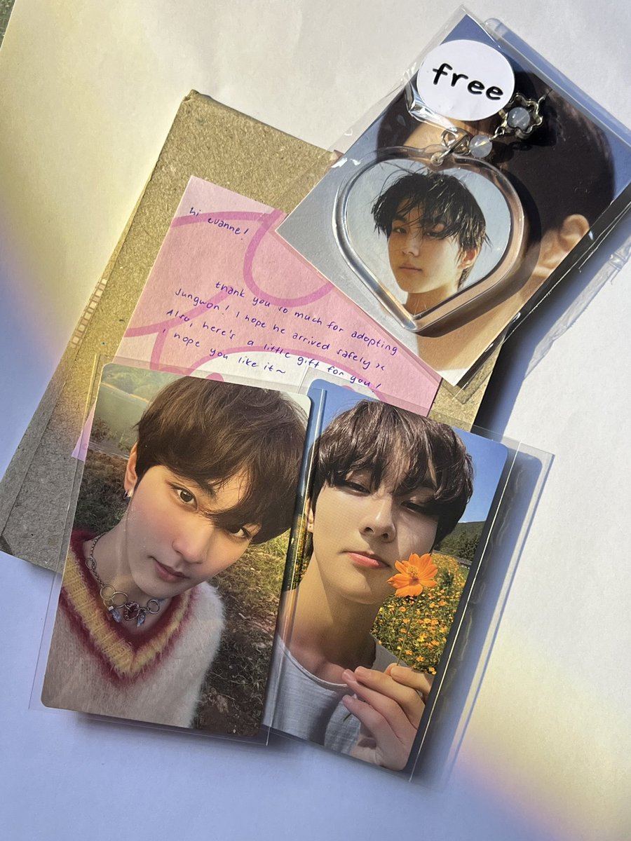 yjwqardens's tweet photo. 💌 ~ 080423 !    
#viennproofs

helloo @yjwbn, my jungwon pcs are homee ! thank you so much for packing him safely and also for the gift (i’m so kilig HIHI 🤗). until our next transactionn, tysm !  💗 https://t.co/evwZPTth4Z