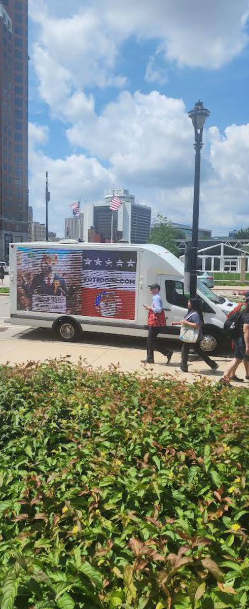LariVoteDoge's tweet photo. VoteDoge shone at the Republican National Convention with our mobile billboard truck, creating buzz among 50,000 attendees! 🌟 #VoteDoge #Decision2024 https://t.co/kA4ZJx9BP3