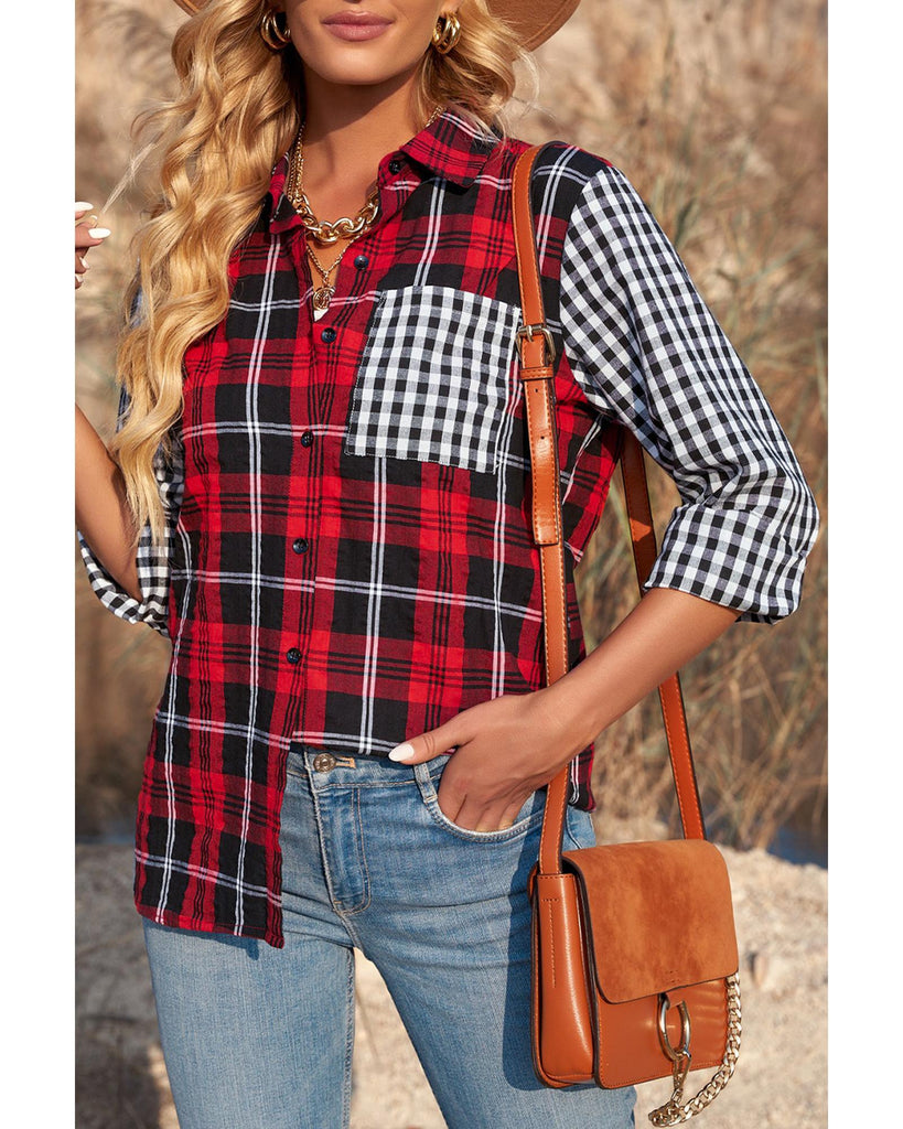 FactoryDirectau's tweet photo. ❣️ Womens Long Sleeve Top Plaid Splicing Hit Color Pockets - S ❣️ 
by  🅲🅷🅴🅴🅺🆈 🆇  Shop Now➡️https://t.co/Unj58lHvY4
#cheekyx #womens #fashion #womensfashion https://t.co/PjB5ZGFM3T
