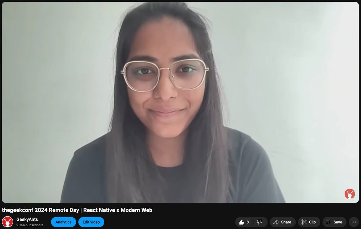 thegeekconf's tweet image. #thegeekconf Remote Day is live. 💥

Join in on @smileguptaaa speaking about all the new updates on GeekyAnts and what we are working on with React Native. 

🔗 youtube.com/live/7Z4W2Je-S…